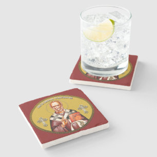 Saint Nicholas orthodox icon 01 Stone Coaster