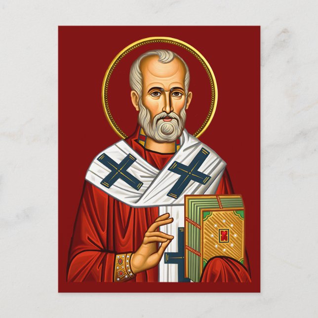 Saint Nicholas orthodox icon 04 Postcard (Front)