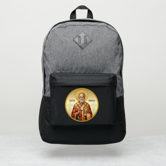 Saint Nicholas Orthodox icon Port Authority® Backpack (Front)