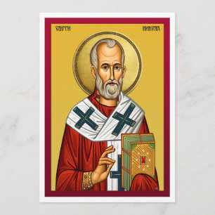 Saint Nicholas orthodox icon, Serbian Prayer 2 Menu