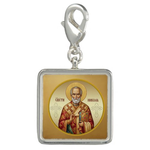 Saint Nicholas Orthodox icon T-Shirt Charm