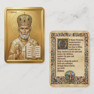 Saint Nicholas prayer card
