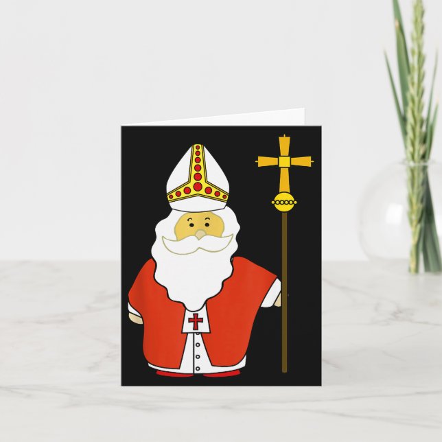 Saint Nicholas Santa Claus Patron Of Christmas  Card (Front)