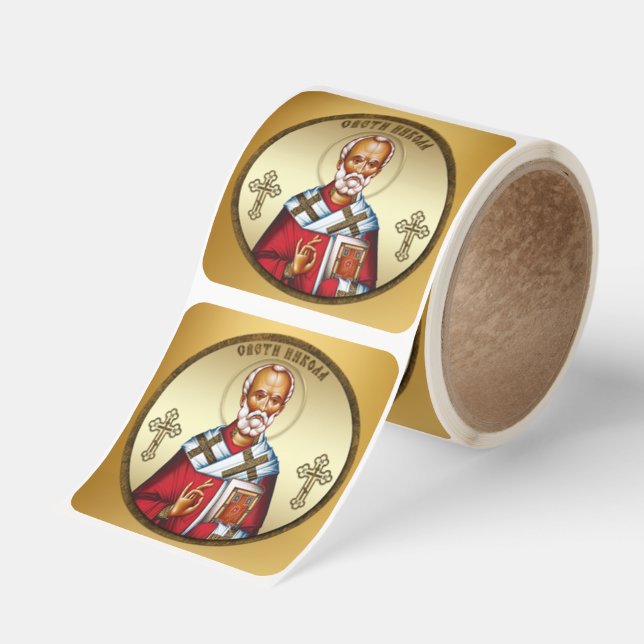 Saint Nicholas Square Sticker (Roll)