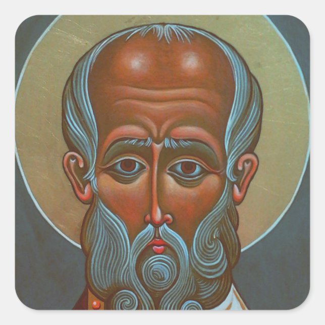 Saint Nicholas the Wonderworker Square Sticker (Front)