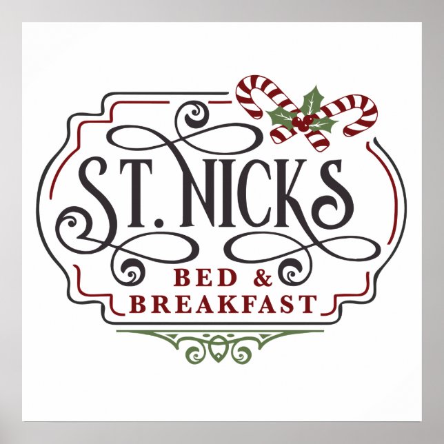 Saint Nick's bed breakfast Christmas Poster (Front)