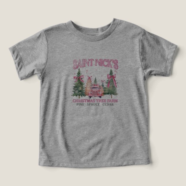 "Saint Nick's Tree Farm" Toddler T-shirt (Design Front)