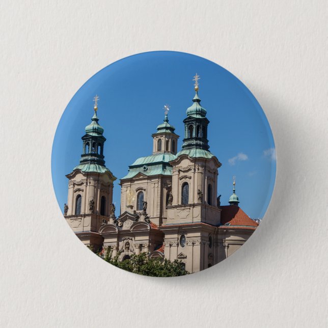 Saint Nicolas church in Prague Button (Front)