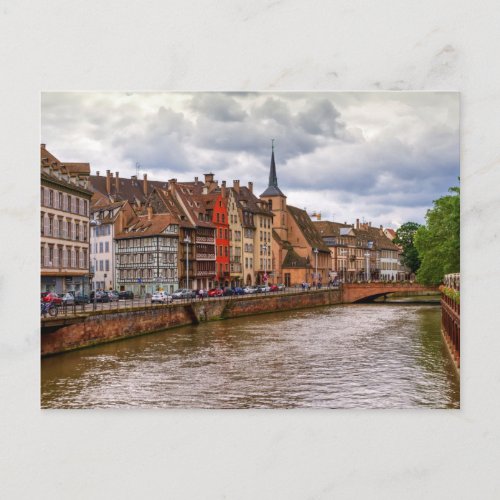 Saint_Nicolas dock in Strasbourg France Postcard