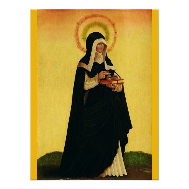 Saint Odile of Alsace Abbess of Hohenburg Poster (Front)