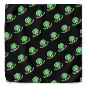 Saint Paddys Day Green Derby Hat Bandana