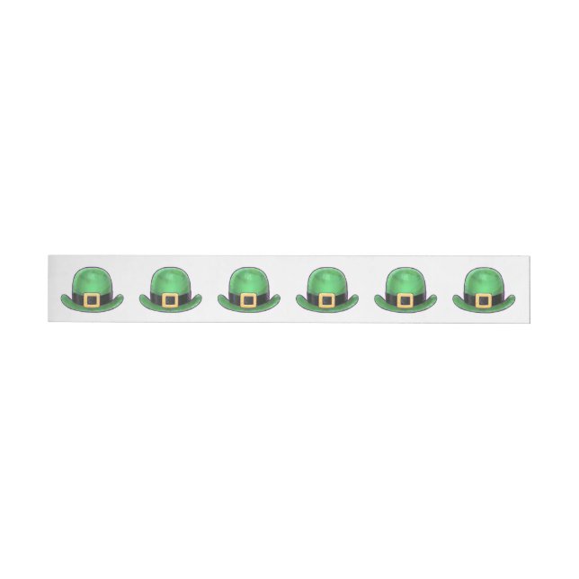 Saint Paddys Day Green Derby Hat Wrap Around Address Label (Individual)
