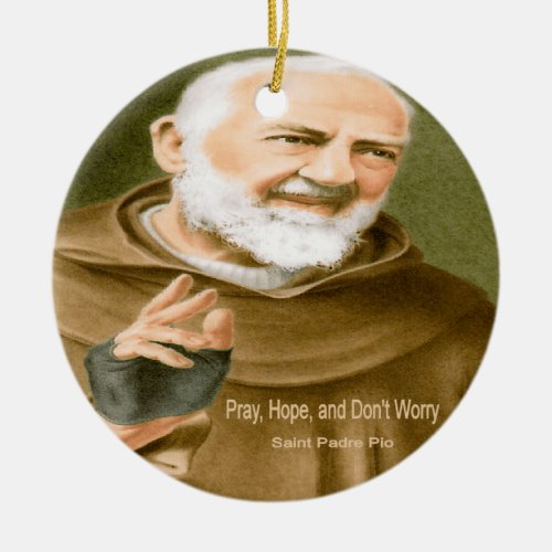 Saint Padre Pio Ceramic Ornament