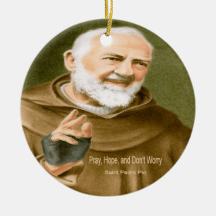 Saint Padre Pio Ceramic Ornament