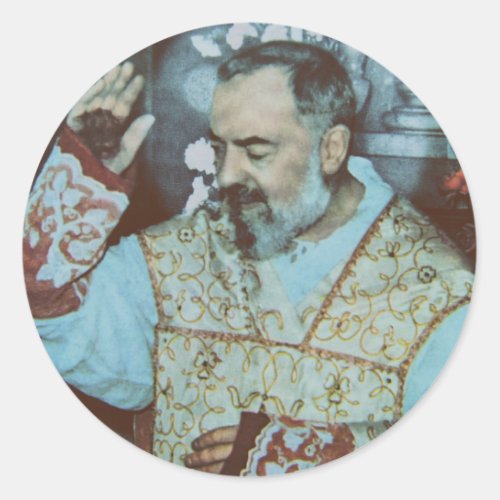 Saint Padre Pio  Classic Round Sticker