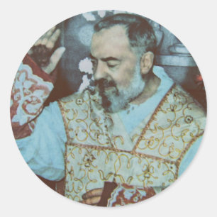 Saint Padre Pio Classic Round Sticker