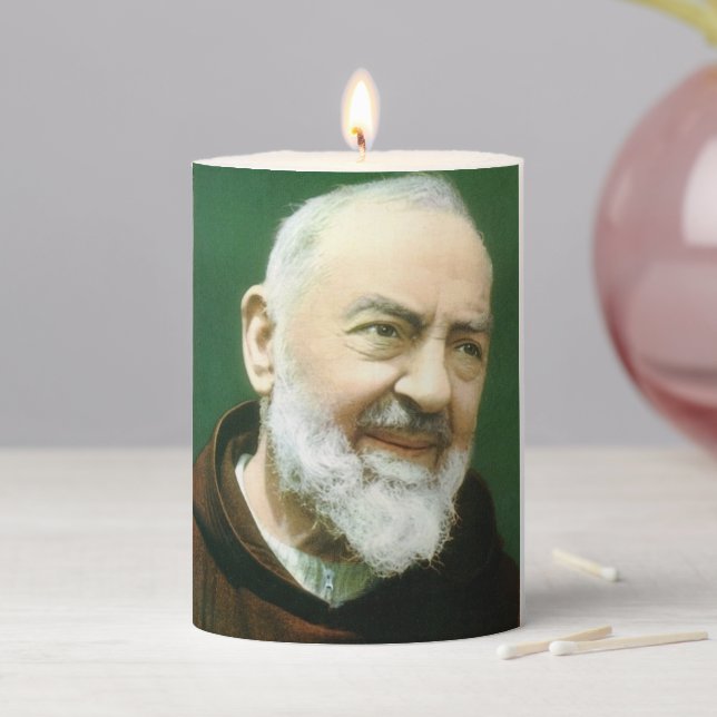 Saint Padre Pio Prayer Intention Pillar Candle (In Situ)