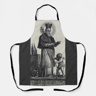 Saint Patrick Apostle of Ireland Monochrome Art Apron