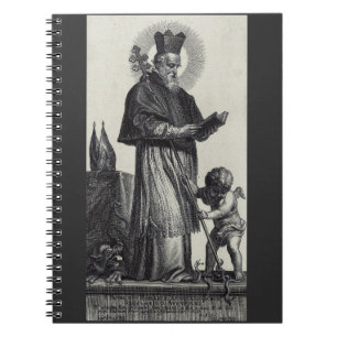 Saint Patrick Apostle of Ireland  Monochrome Art Notebook