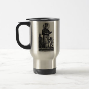 Saint Patrick Apostle of Ireland Monochrome Art Travel Mug