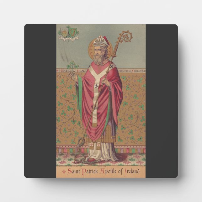 Saint Patrick Apostle of Ireland Plaque (Front)