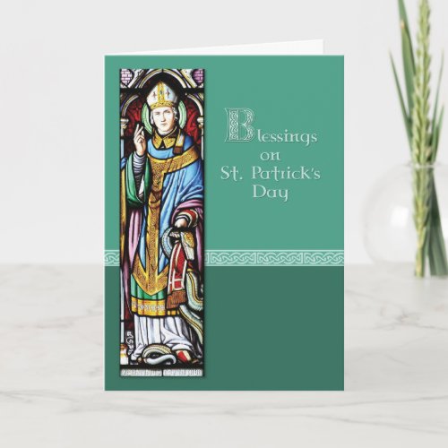 Saint Patrick Blessings Religious Green Card