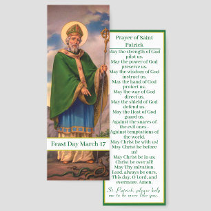 Saint Patrick Customizable Bookmark