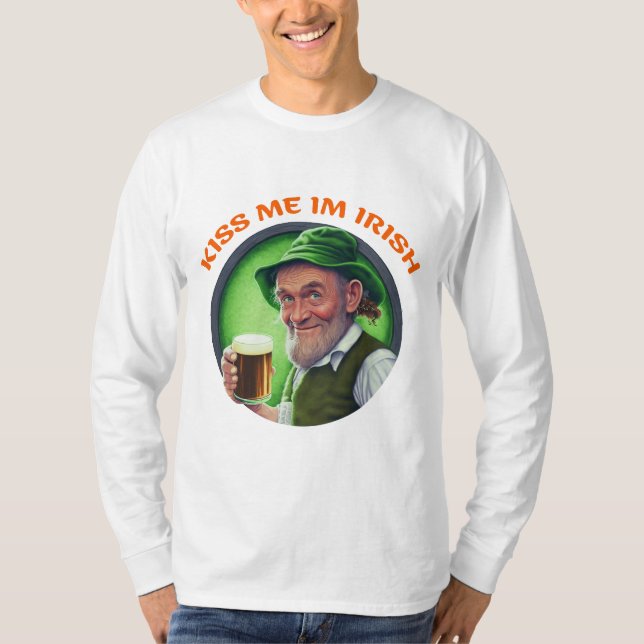 Saint Patrick Day Gift Shirt | Kiss me im irish (Front)