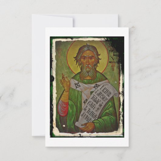 Saint Patrick Icon on Green Background (Front)
