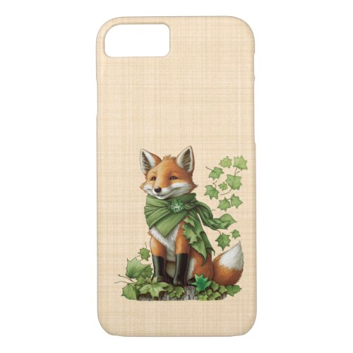 Saint_Patrick _ Lucky and cute fox iPhone 87 Case