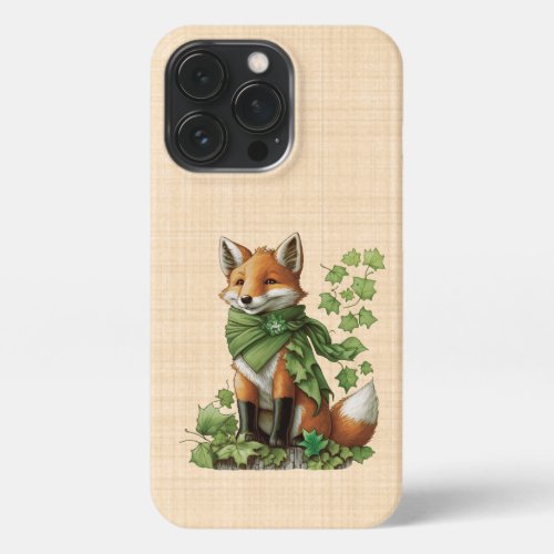 Saint_Patrick _ Lucky and cute fox iPhone 13 Pro Case