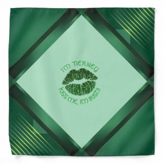 Saint Patrick’s Day Glitter Lip Coastal Foam Green Bandana