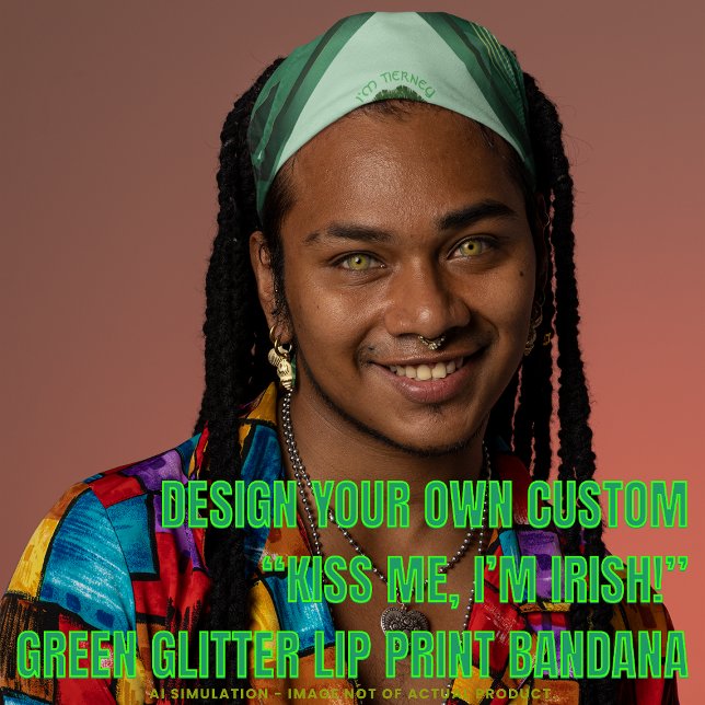 Saint Patrick’s Day Glitter Lip Coastal Foam Green Bandana (Creator Uploaded)