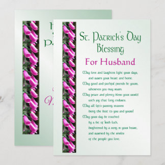 Saint Patrick’s Day Irish Blessing for Husband Hol Holiday Card