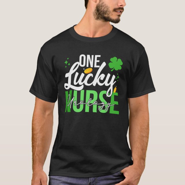 Saint Patrick s Day Urology Nurse One Lucky Nurse T-Shirt (Front)
