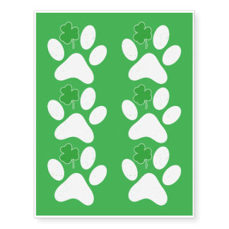 Saint Patrick Shamrock For Dog Lover Temporary Tattoos