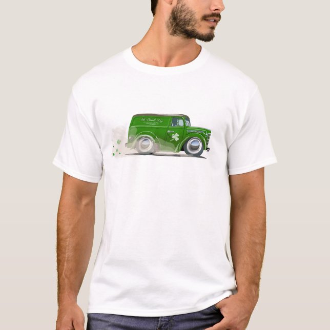 Saint Patrick vintage Cartoon Van T-Shirt (Front)