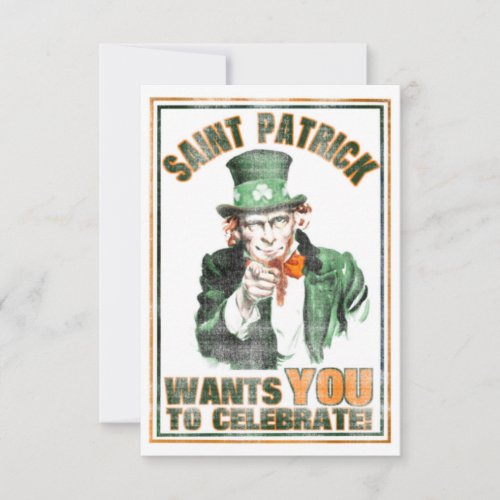 Saint Patrick WANTS YOU to Celebrate Invitation