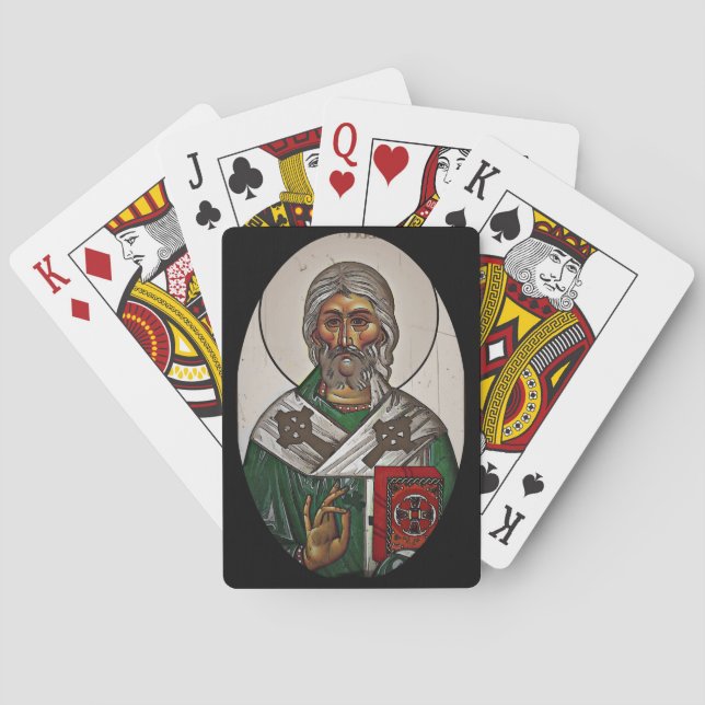 Saint Patrick with Holy Scripture Poker Cards (Back)