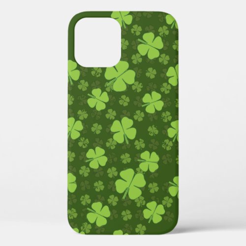 SAINT PATRICKS 4 LEAF CLOVER iPhone 12 CASE