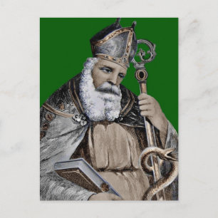 Saint Patrick's Bible and Staff Postcard