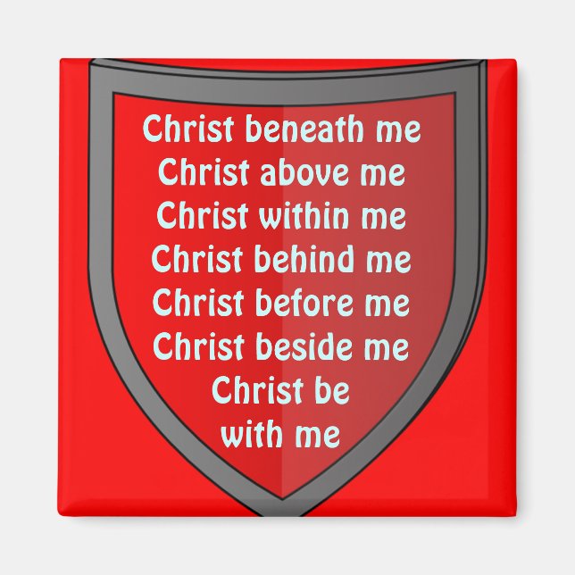 Saint Patrick's breastplate prayer magnet (Front)