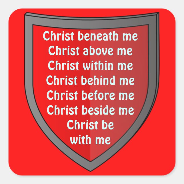 Saint Patrick's breastplate prayer stickers (Front)