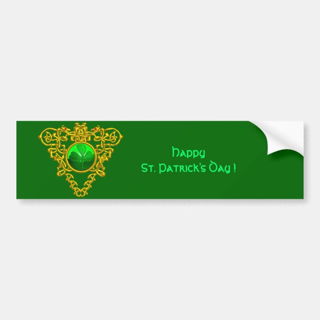 SAINT PATRICK'S CELTIC HEART BUMPER STICKER (Front)