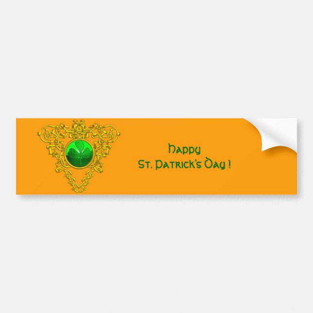 SAINT PATRICK'S CELTIC HEART BUMPER STICKER (Front)