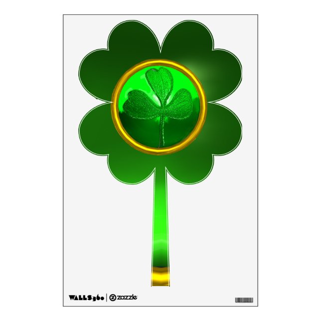 SAINT PATRICK'S CELTIC HEART Clover Wall Sticker (Front)