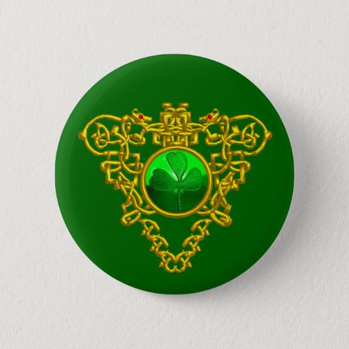 SAINT PATRICKS CELTIC HEART PINBACK BUTTON