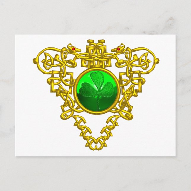 SAINT PATRICK'S CELTIC HEART POSTCARD (Front)