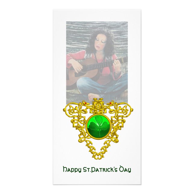 SAINT PATRICK'S CELTIC HEART,SHAMROCK CARD (Front)