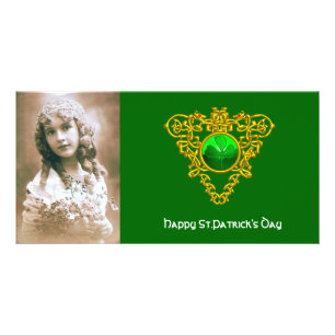 SAINT PATRICK'S CELTIC HEART,shamrock Card